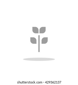 Sprout cute icon vector tree leaf growth