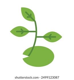 Sprout Flat Icon Design For Personal nad Commercial Use
