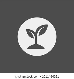 Sprout flat vector icon. Shoot flat vector icon. Seedling flat vector icon
