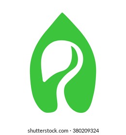 Sprout green icon. Eco-design, environmental protection concept.