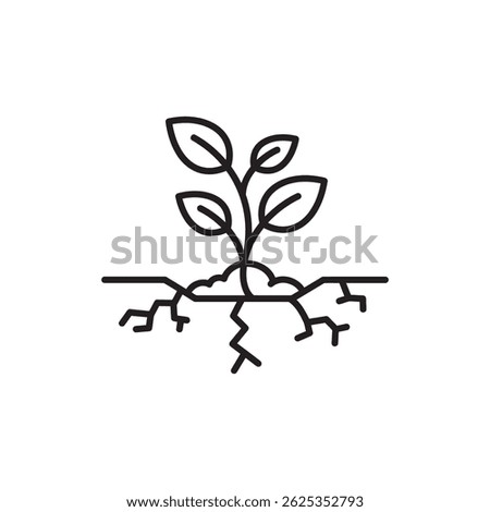 Sprout Growing Through Cracked Surface