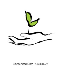 Sprout in hand.