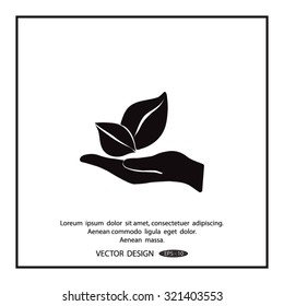 sprout in a hand of environmental protection