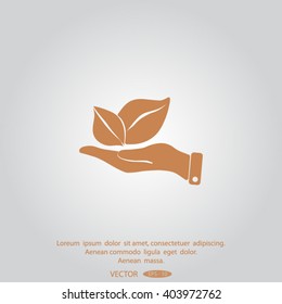 sprout in a hand of environmental protection