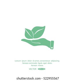 sprout in a hand of environmental protection
