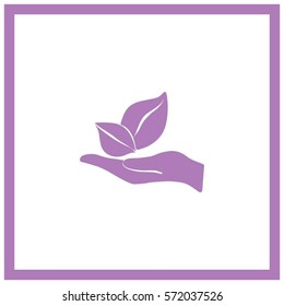sprout in a hand of environmental protection