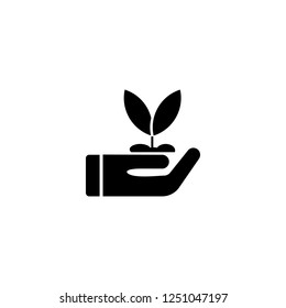 sprout hand vector icon. sprout hand sign on white background. sprout hand icon for web and app