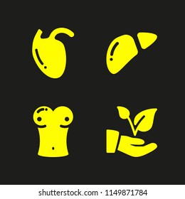 sprout icon. 4 sprout set with plant and biology vector icons for web and mobile app
