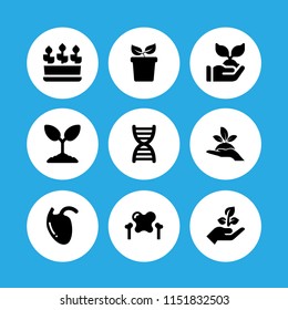 sprout icon. 9 sprout set with growth, seeding, plant and plants vector icons for web and mobile app