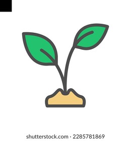 sprout icon color style vector