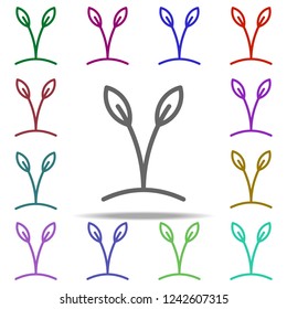 sprout icon. Elements of autumn in multi color style icons. Simple icon for websites, web design, mobile app, info graphics