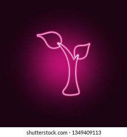 sprout icon. Elements of Ecology in neon style icons. Simple icon for websites, web design, mobile app, info graphics