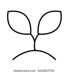 Sprout icon in the ground on a white background vector