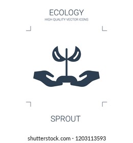 sprout icon. high quality filled sprout icon on white background. from ecology collection flat trendy vector sprout symbol. use for web and mobile