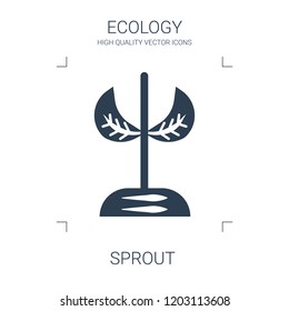 sprout icon. high quality filled sprout icon on white background. from ecology collection flat trendy vector sprout symbol. use for web and mobile