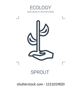 sprout icon. high quality line sprout icon on white background. from ecology collection flat trendy vector sprout symbol. use for web and mobile