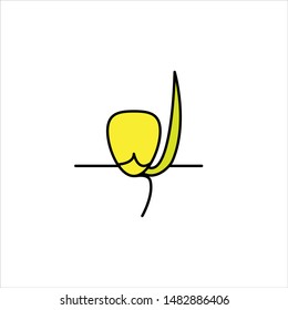 sprout icon, illustration filled template