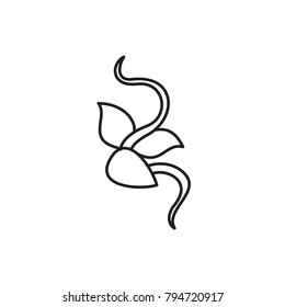 sprout icon illustration isolated vector sign symbol