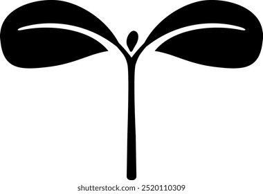 The sprout icon isolated on white background