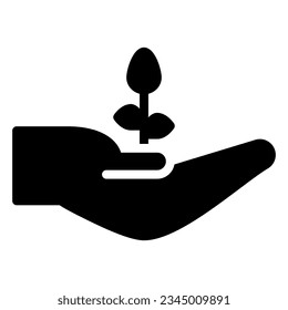 Sprout icon or logo illustration black style
