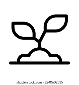 sprout icon or logo isolated sign symbol vector illustration - high quality black style vector icons
