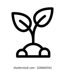 sprout icon or logo isolated sign symbol vector illustration - high quality black style vector icons
