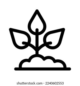 icono de brote o logotipo símbolo de signo aislado ilustración vectorial - iconos vectoriales de estilo negro de alta calidad
