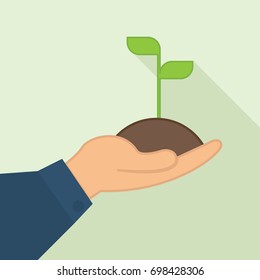 Sprout icon on hand
