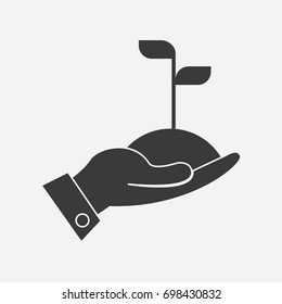 Sprout icon on hand