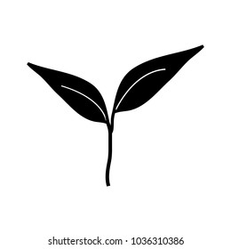 Sprout icon on white background. Vector illustration.