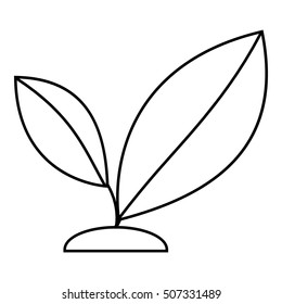 Sprout icon. Outline illustration of sprout vector icon for web