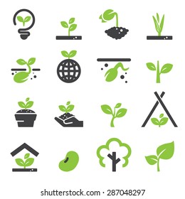 sprout icon set - Shutterstock ID 287048297