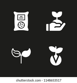 sprout icon set. sprout, germination and seeds vector icon for graphic design and web