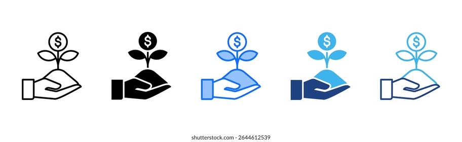 Sprout icon set multiple style collection