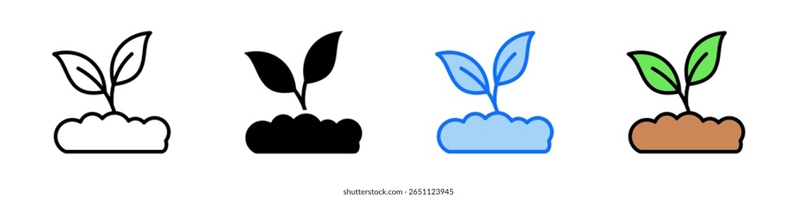 Sprout Icon Set Multiple Style Collection