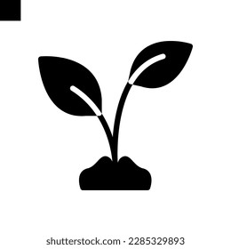 sprout icon solid style vector