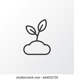 Sprout Icon Symbol. Premium Quality Isolated Plant Element In Trendy Style.