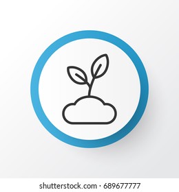 Sprout Icon Symbol. Premium Quality Isolated Plant Element In Trendy Style.