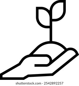 sprout icon. Thin linear style design isolated on white background