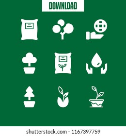 sprout icon. This set with seeds, ecology and plant vector icons for mobile and web
