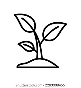 plantilla de diseño vectorial de icono de brotar en fondo blanco