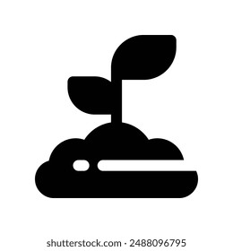 sprout icon. vector glyph icon for your website, mobile, presentation, and logo design.