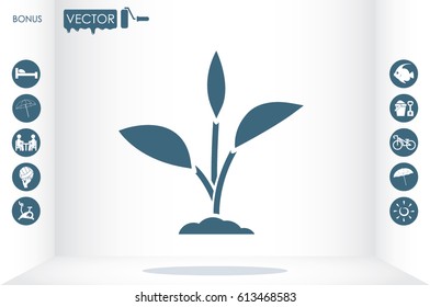 sprout icon vector illustration eps10.