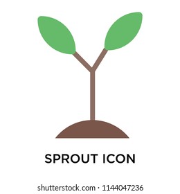 Sprout icon vector isolated on white background for your web and mobile app design, Sprout logo concept