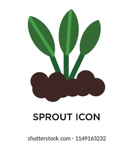 Sprout icon vector isolated on white background for your web and mobile app design, Sprout logo concept