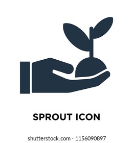 Sprout icon vector isolated on white background, Sprout transparent sign