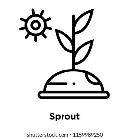 Sprout icon vector isolated on white background, Sprout transparent sign , line or linear sign, element design in outline style