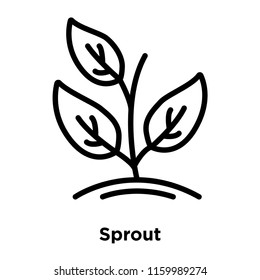 Sprout icon vector isolated on white background, Sprout transparent sign , line or linear sign, element design in outline style