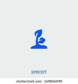 icono de brotar. vector de brota en fondo gris