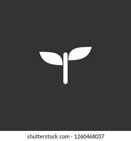 sprout icon vector. sprout sign on black background. sprout icon for web and app